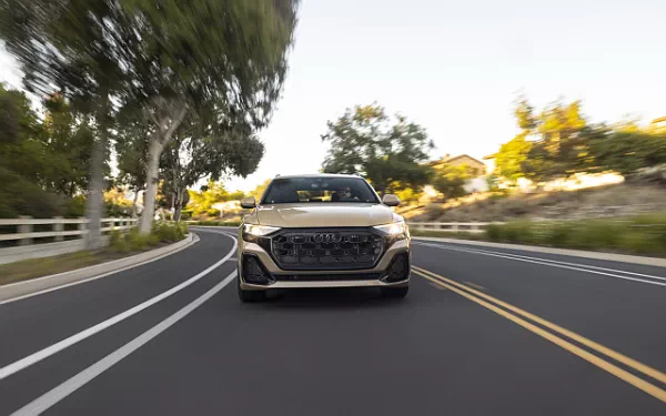   Audi Q8 55 TFSI quattro S line (Sakhir Gold Metallic) US-spec - 2025