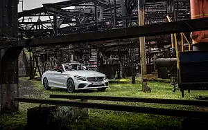 Обои автомобили Mercedes-Benz C 300 Cabriolet AMG Line - 2018
