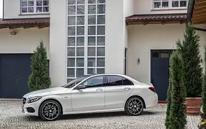 Обои автомобили Mercedes-Benz C450 AMG 4MATIC - 2015