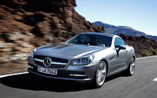 Обои автомобили Mercedes-Benz SLK350 iridium silver - 2011