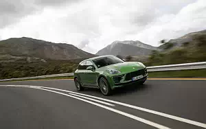 Обои автомобили Porsche Macan Turbo (Mamba Green Metallic) - 2019