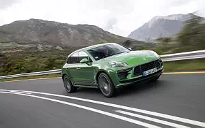 Обои автомобили Porsche Macan Turbo (Mamba Green Metallic) - 2019
