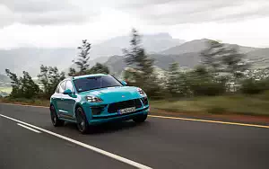Обои автомобили Porsche Macan Turbo (Miami Blue) - 2019