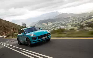 Обои автомобили Porsche Macan Turbo (Miami Blue) - 2019