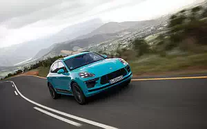 Обои автомобили Porsche Macan Turbo (Miami Blue) - 2019