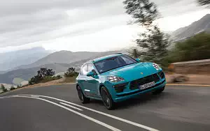 Обои автомобили Porsche Macan Turbo (Miami Blue) - 2019