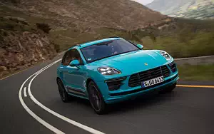 Обои автомобили Porsche Macan Turbo (Miami Blue) - 2019
