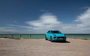 Обои автомобили Porsche Macan Turbo (Miami Blue) - 2019